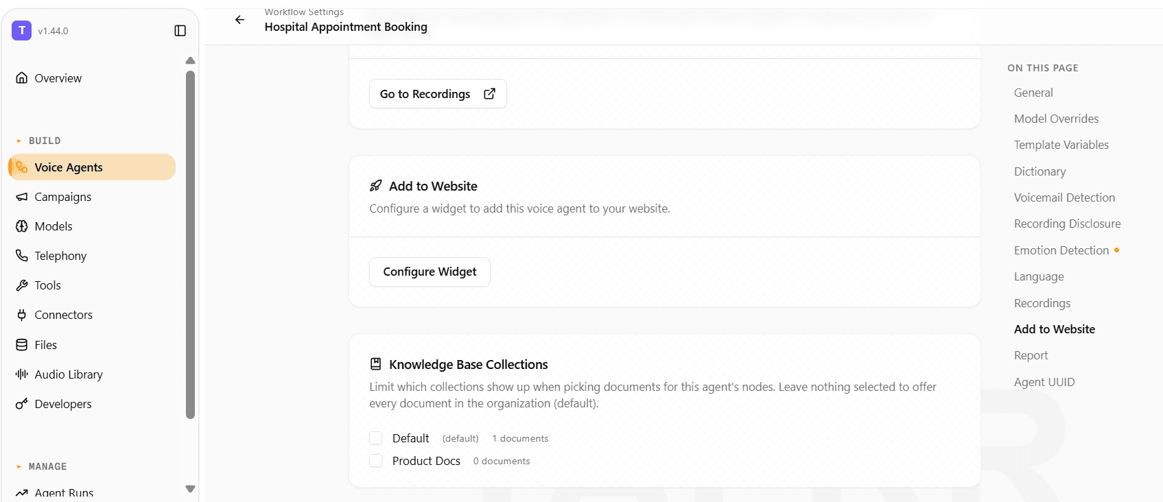 Go to Add to Website