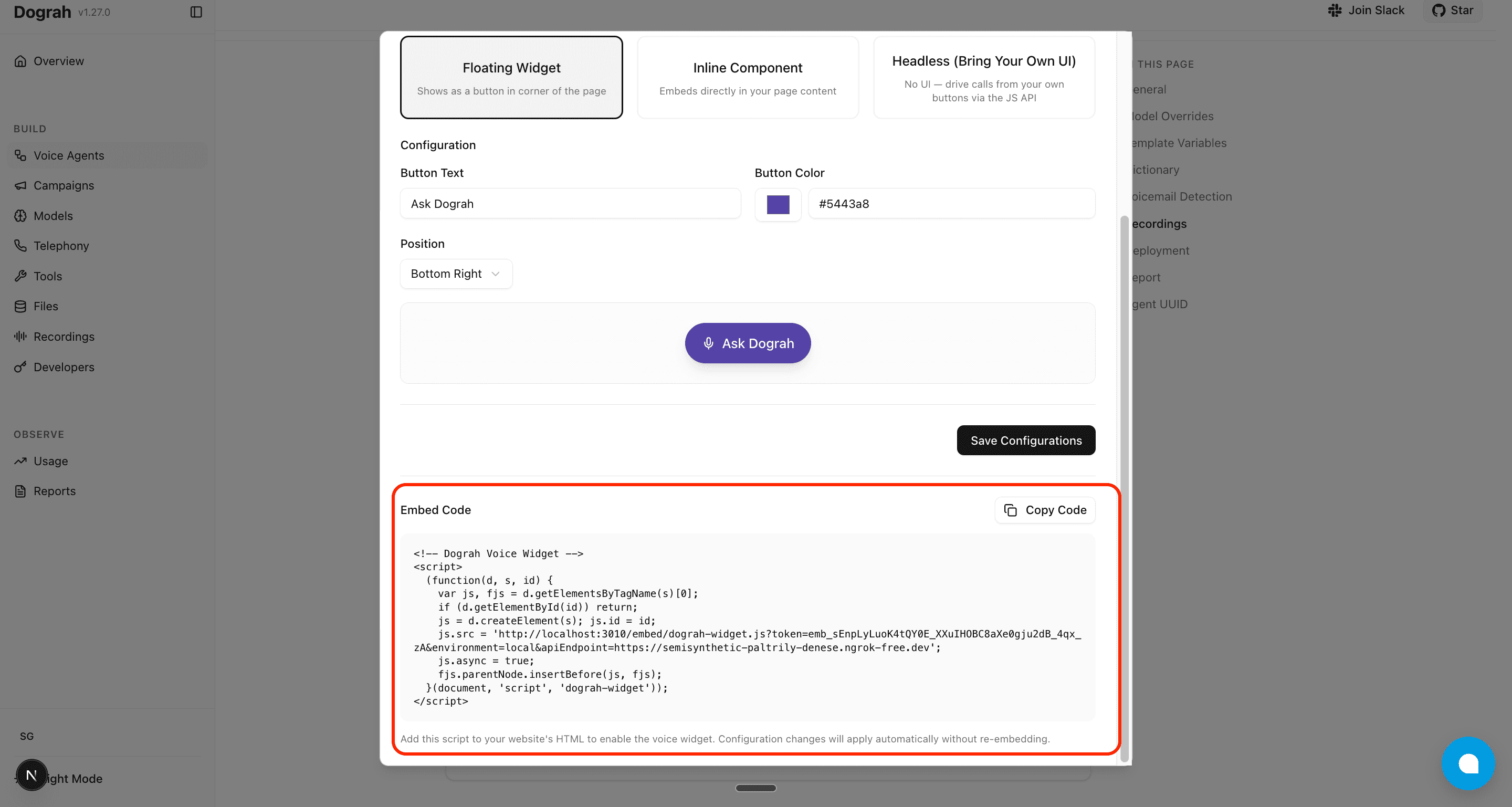 Copy deployment code