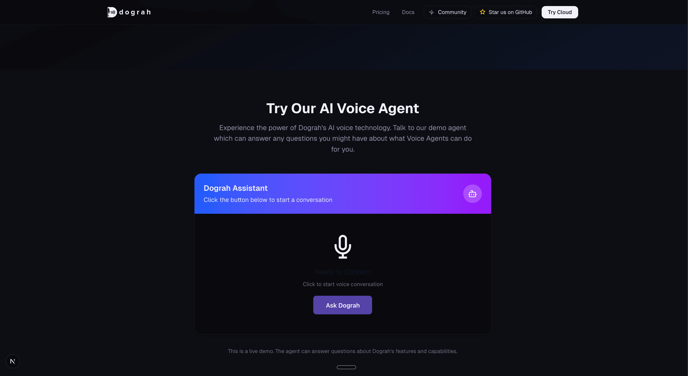 Inline widget rendered inside a page section